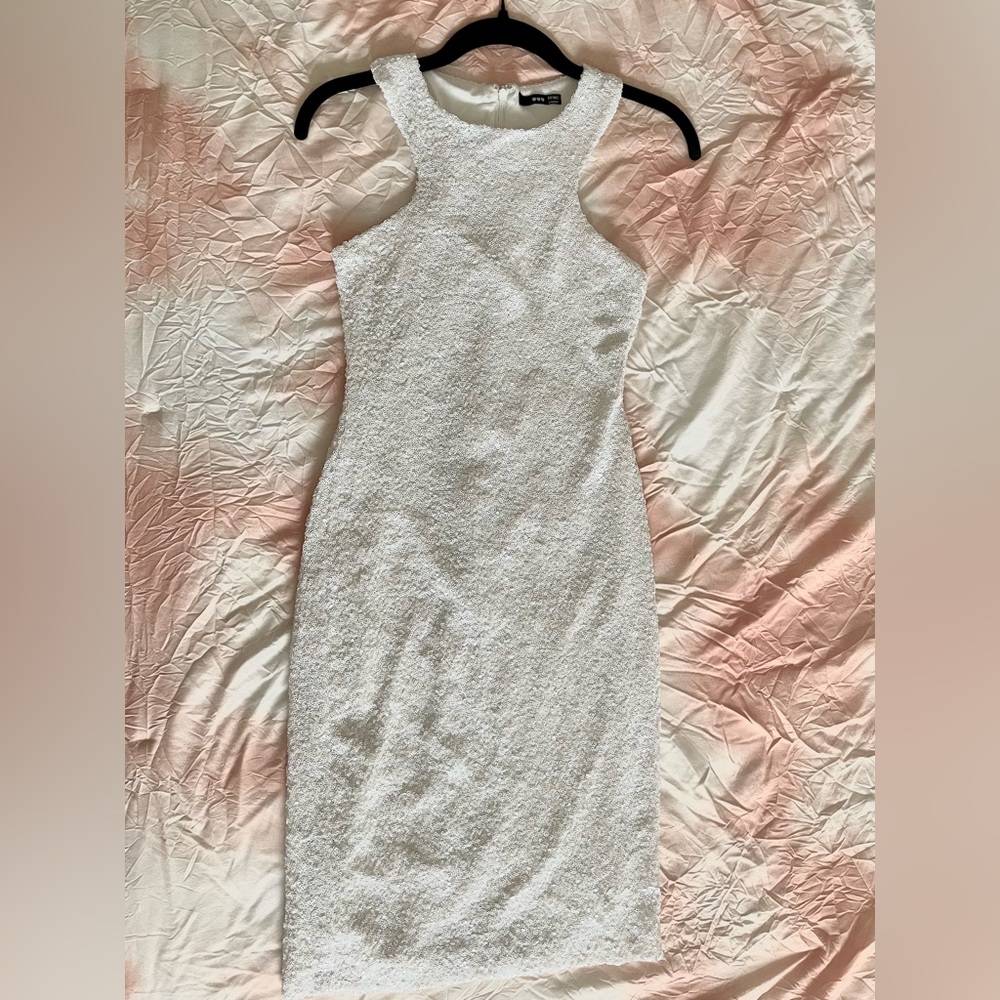 Sequin White Dress